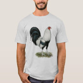 Silberner Duckwing Kampfhahn T-Shirt (Vorderseite)