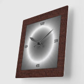 Silberner Edelstahl-moderne Leinwand-Grenze Quadratische Wanduhr (Winkel)