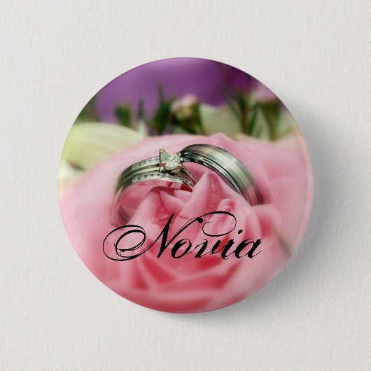 silberner Eheringknopf Button (Vorderseite)