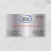 Silberner Exterminator zum Rettungs-Plage-Betrug 2 Visitenkarte (Rückseite)