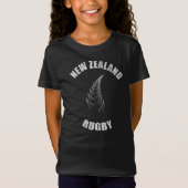 Silberner Farn der Maori- inspirierten Kiwi T-Shirt (Vorderseite)