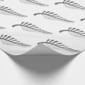 Silberner Farn-fantastisches Neuseeland-Bild Geschenkpapier (Ecke)
