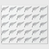 Silberner Farn-fantastisches Neuseeland-Bild Geschenkpapier (Flach)