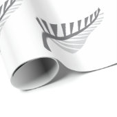 Silberner Farn-fantastisches Neuseeland-Bild Geschenkpapier (Rolleneckpunkt)