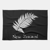 Silberner Farn-Geschirrtuch Neuseelands Küchentuch (Horizontal)