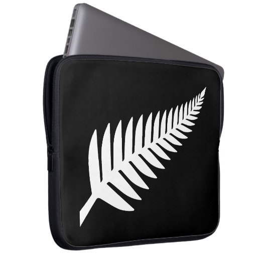 Silberner Farn Neuseelands Laptopschutzhülle (Vorne Rechts)
