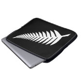 Silberner Farn Neuseelands Laptopschutzhülle (Vorne Knopf)