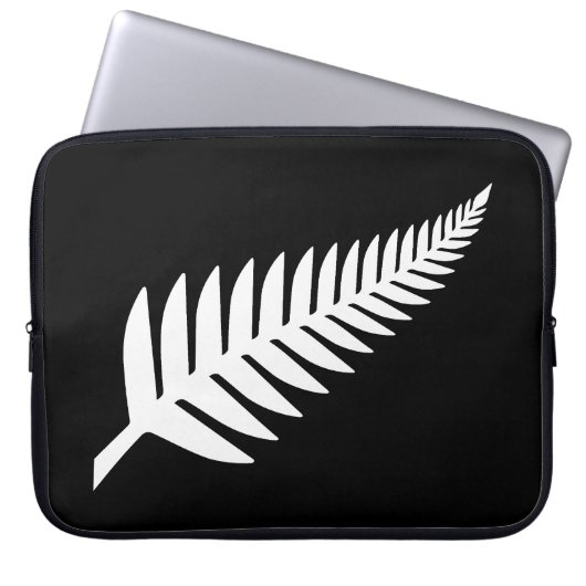 Silberner Farn Neuseelands Laptopschutzhülle (Vorderseite)