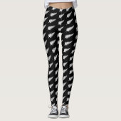 Silberner Farn Neuseelands Leggings (Vorderseite)