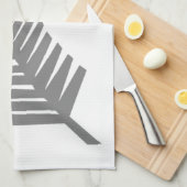 Silberner Farn von Neuseeland Geschirrtuch (Viertel Falte)