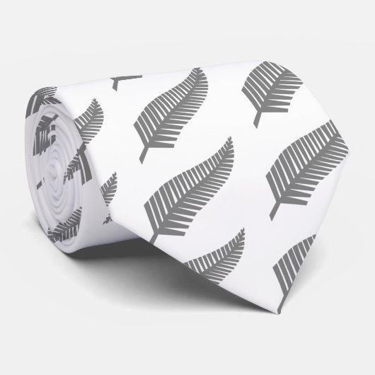 Silberner Farn von Neuseeland Krawatte (Gerollt)