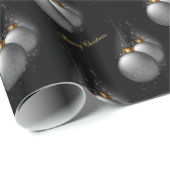 Silberner Flitter auf schwarzem Packpapier (Rolleneckpunkt)