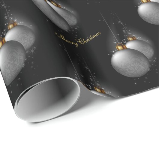 Silberner Flitter auf schwarzem Packpapier (Rolleneckpunkt)