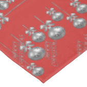 Silberner Flitter-Entwurfs-rote Tischdecke (Schrägansicht)