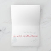 Silberner fröhlicher Weihnachtsbaum mit dem Feiertagskarte (Innenseite)