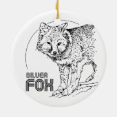 SILBERNER FUCHS VINTAG KERAMIKORNAMENT (Hinten)