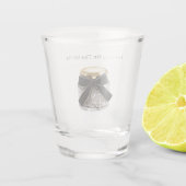 Silberner Funkeln Glitzer Glamour Schnapsglas (Rückseite)