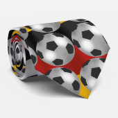 Silberner Fußballdesigner Deutsch Krawatte (Gerollt)