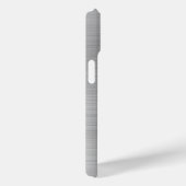 Silberner gebürsteter Metall-Schrift-Monogramm in Case-Mate iPhone Hülle (Rückseite / Rechts)
