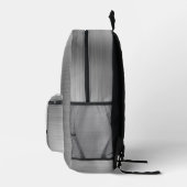 Silberner gebürsteter Metall-Schriftmonogramm Schw Bedruckter Rucksack (Rechts)