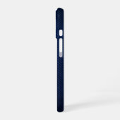 Silberner geometrischer Leopard Blaues Schlangenle iPhone 16 Hülle (Linke Seite)