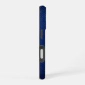 Silberner geometrischer Wolf Blaue Schlangenhaut i iPhone 16 Hülle (Rechte Seite)