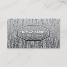 Silberner Glanz metallisch Visitenkarte