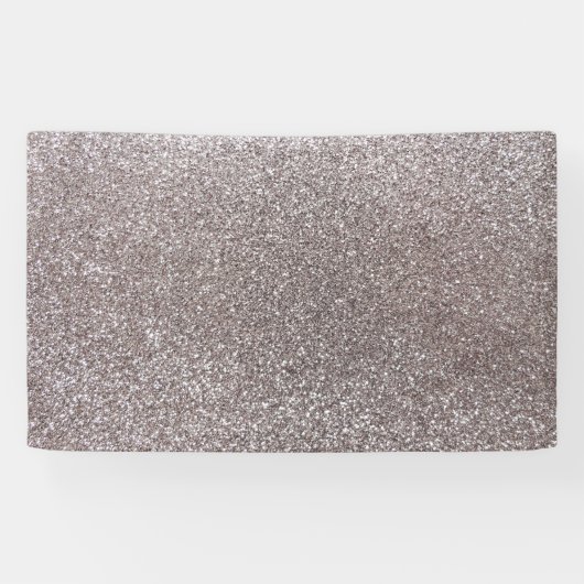 Silberner Glitter Banner (Horizontal)