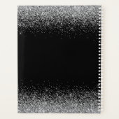 Silberner Glitter-Boss-Lady-CEO-Monogramm Planer (Rückseite)