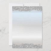 Silberner Glitter Brautparty Einladung (Rückseite)