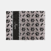 Silberner Glitter des individuellen Namens Fleecedecke (Vorderseite (Horizontal))