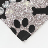 Silberner Glitter des individuellen Namens Fleecedecke (Ecke)