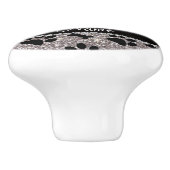 Silberner Glitter des individuellen Namens Keramikknauf (Seitenansicht)