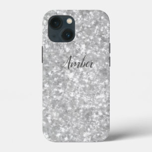 Silberner Glitter Elegant Personalisiert Case-Mate iPhone Hülle