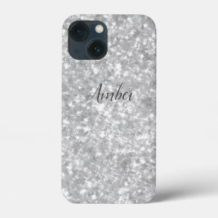Silberner Glitter Elegant Personalisiert Case-Mate iPhone Hülle