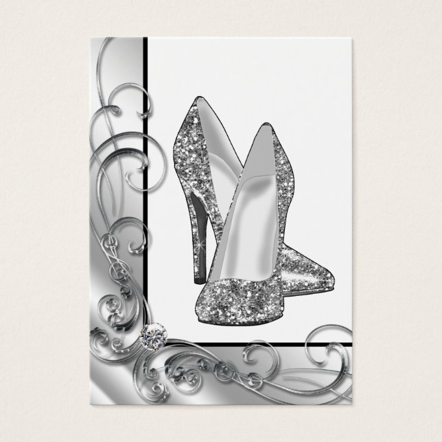 Silberner Glitter-High-Heel-Schuh (Vorderseite)