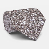 Silberner Glitter Krawatte (Gerollt)