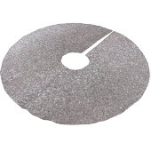 Silberner Glitter Polyester Weihnachtsbaumdecke (Schrägansicht)