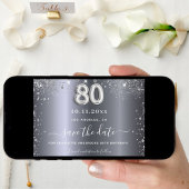 Silberner Glitzer aus dem 80. Save The Date