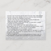 silberner Glitzer aus nachgemahlenem Marmor Visitenkarte (Rückseite)