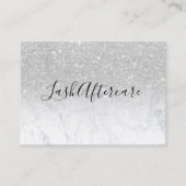 silberner Glitzer aus nachgemahlenem Marmor Visitenkarte (Vorderseite)