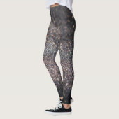 Silberner Glitzer: Black Bokeh Weihnachten Leggings (Links)