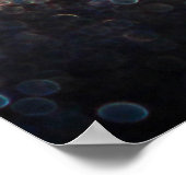 Silberner Glitzer: Black Bokeh Weihnachten Poster (Ecke)