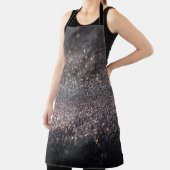 Silberner Glitzer: Black Bokeh Weihnachten Schürze (InSitu)