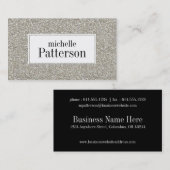 Silberner Glitzer-Blick-berufliche Visitenkarte (Vorne/Hinten)