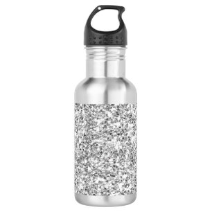 Silberner Glitzer gedruckt Trinkflasche