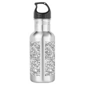 Silberner Glitzer gedruckt Trinkflasche (Rückseite)