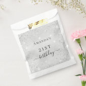 Silberner Glitzer Glitzern zum Geburtstag Geschenktütchen (Versiegelt)