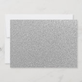 Silberner Glitzer Hochzeitskleid Rosa Brautparty Einladung (Rückseite)