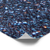 Silberner Glitzer im Hintergrund Poster (Ecke)